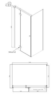 Душевой уголок Ambassador Diamond 12011104L 120x80см левый хром/прозрачное